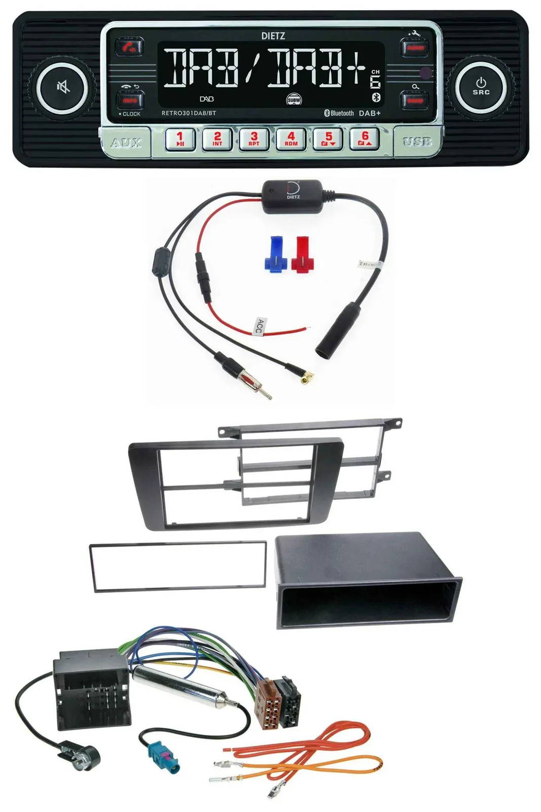Dietz MP3 DAB Bluetooth USB Autoradio für Skoda Octavia II 2004-2013 Yeti ab 200