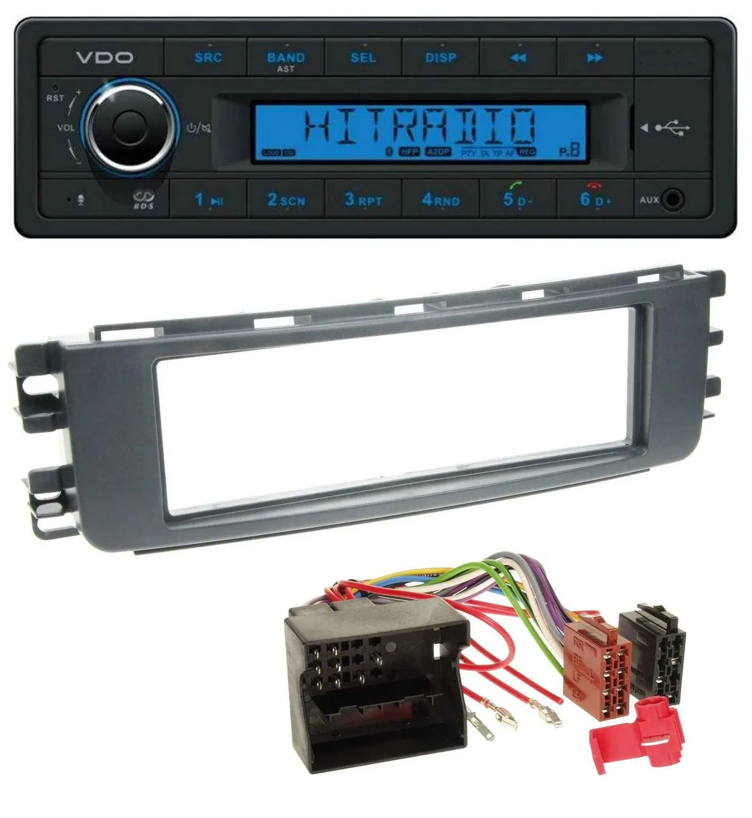 VDO AUX Bluetooth USB MP3 Autoradio für Smart ForFour (454, 2004-2006)