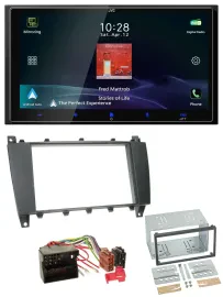 JVC USB Bluetooth 2DIN DAB MP3 Autoradio für Mercedes C-Klasse