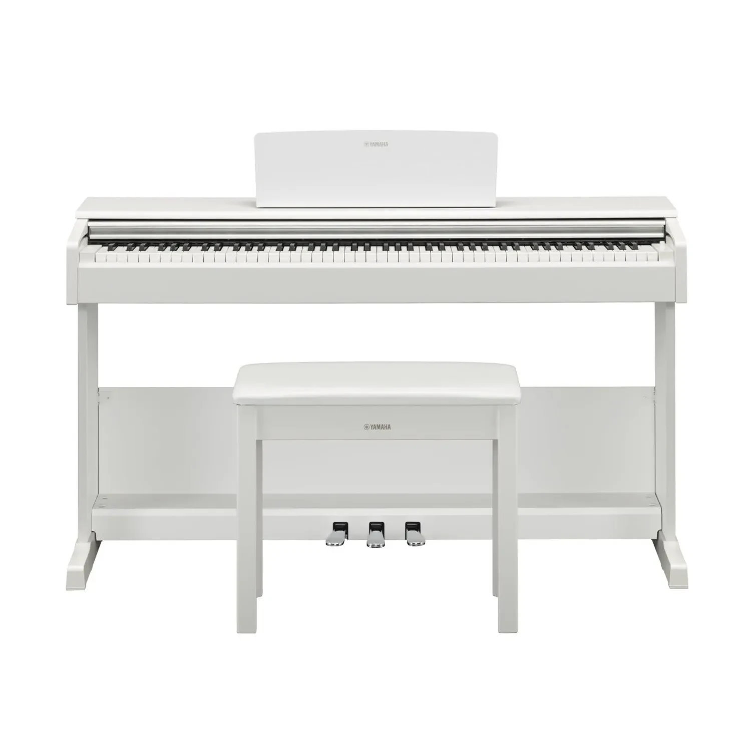 Yamaha Arius YDP-105 88-key Digital Piano with 3-pedal Unit and Bench (White)