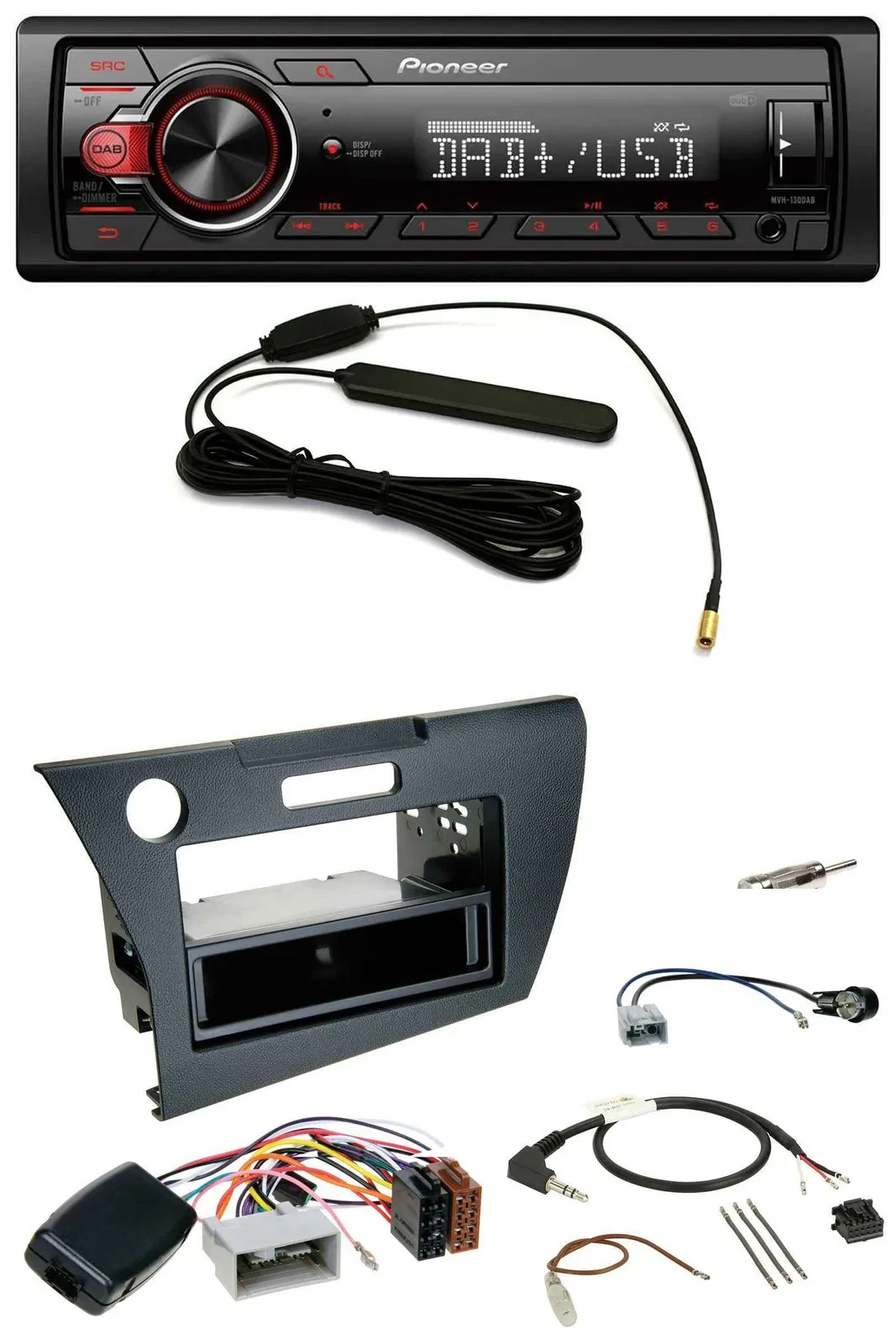 Pioneer MP3 DAB 1DIN Lenkrad USB Autoradio für Honda CR-Z 2010-2013