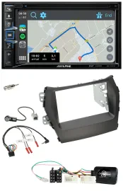 Alpine DAB TMC Bluetooth 2DIN USB Lenkrad Navigation für Hyundai Santa Fe ab 201