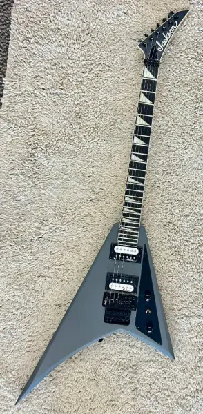 Jackson Rhoads JS32 Satin Gray Electric Guitar with Floyd Rose Tremolo - Demo