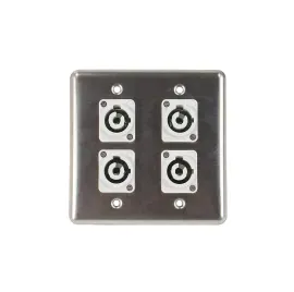 Elite Core Quad Wall Plate w/4Powercon B Connections Q-4-4PCB