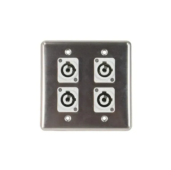 Elite Core Quad Wall Plate w/4Powercon B Connections Q-4-4PCB