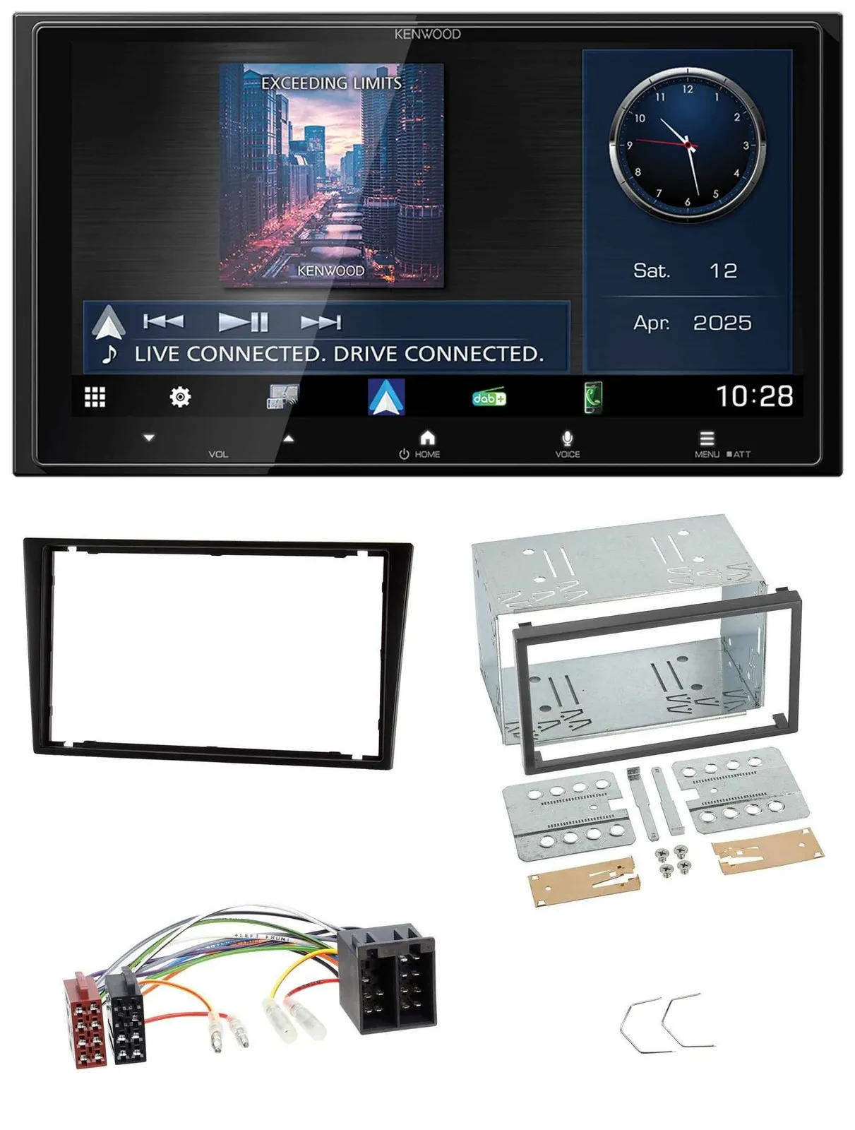 Kenwood Bluetooth 2DIN USB DAB MP3 Autoradio für Opel Combo C Vivaro Corsa C Ome