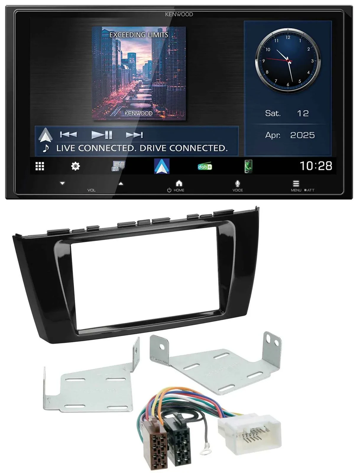 Kenwood Bluetooth 2DIN USB DAB MP3 Autoradio für Mitsubishi Mirage SpaceStar ab