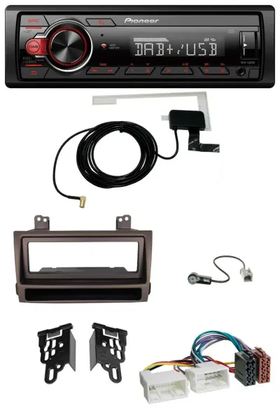 Pioneer 1DIN MP3 DAB USB AUX Autoradio für Hyundai Sonata ab 09 dunkelbraun meta