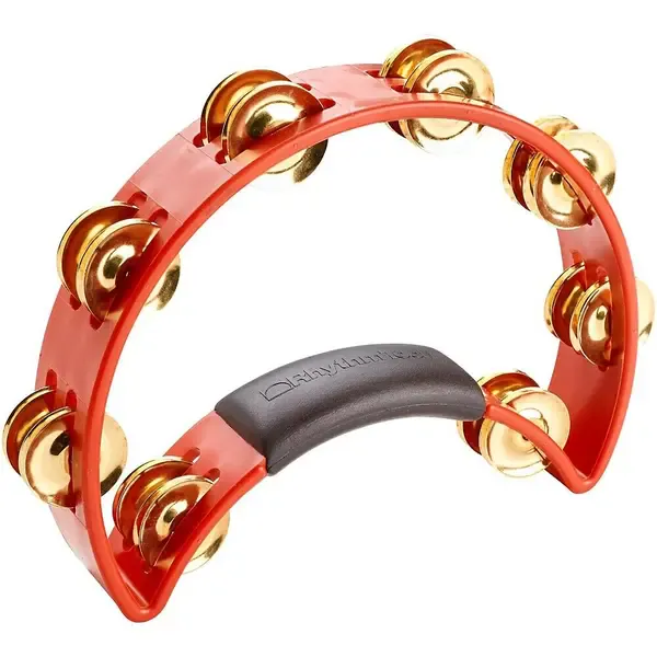 Тамбурин RhythmTech Tambourine with Brass Jingles Red 9.5 In