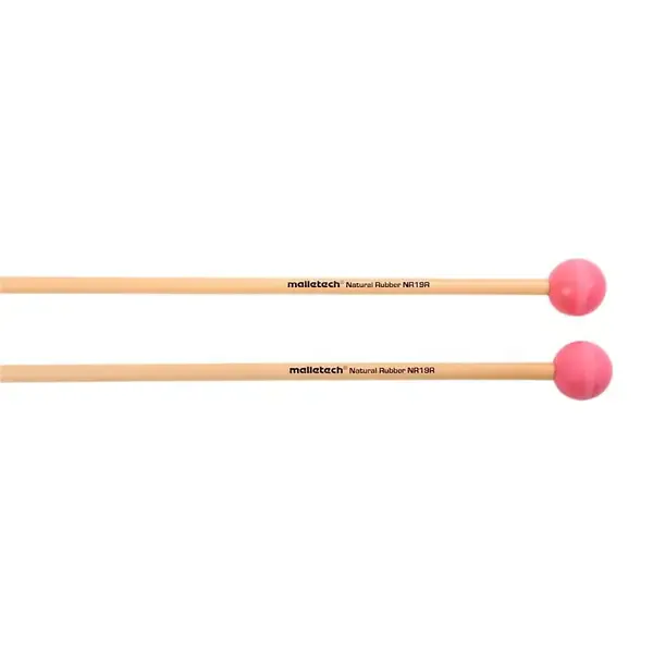 Маллеты для глюкофона Malletech Natural Rubber Rattan Mallet Pink