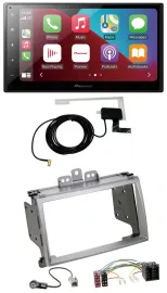 Pioneer USB Bluetooth DAB MP3 2DIN Autoradio für Hyundai i20 2009-2012 silber