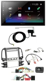 Pioneer DAB Lenkrad Bluetooth 2DIN USB Autoradio für Hyundai Santa Fe 10-12 3 Sc
