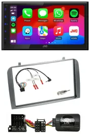 JVC Bluetooth 2DIN Lenkrad DAB USB Autoradio für Alfa Romeo GT 147 2000-2008 ant