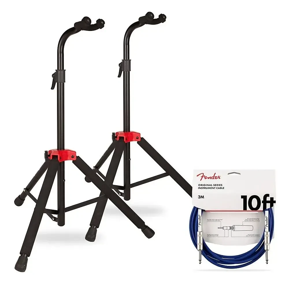 Fender Deluxe Guitar Stands and Daytona Blue Cable