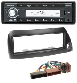 Автомагнитола Continental 1-DIN MP3 USB AUX DAB для Ford Ka (до 2008), черная