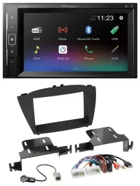 Pioneer DAB MP3 2DIN Bluetooth USB Autoradio für Hyundai ix35 ab 13 AUX USB