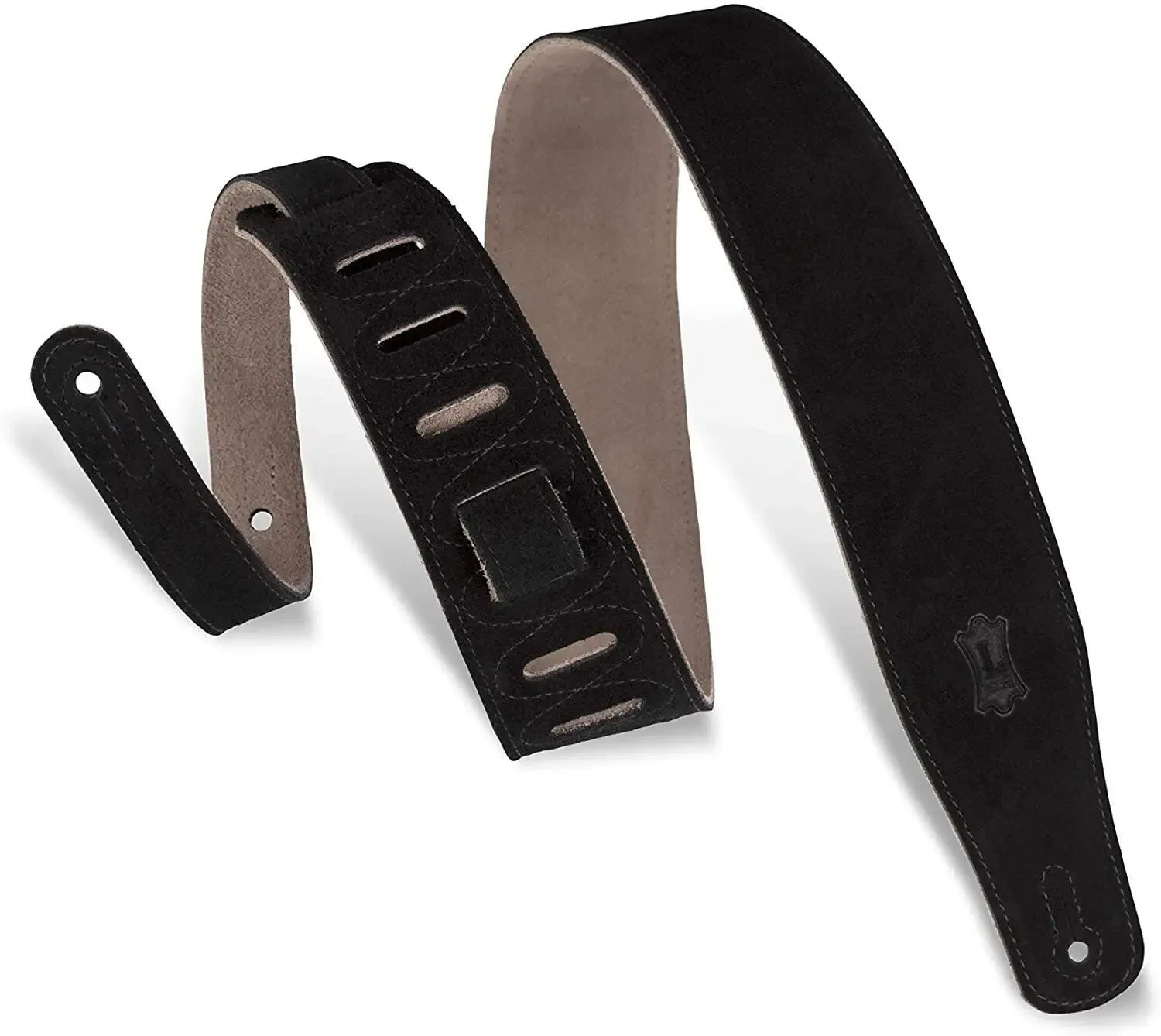 Ремень для гитары Levy's MS26-BLK 2.5" Hand-Brushed Suede Guitar Strap Black