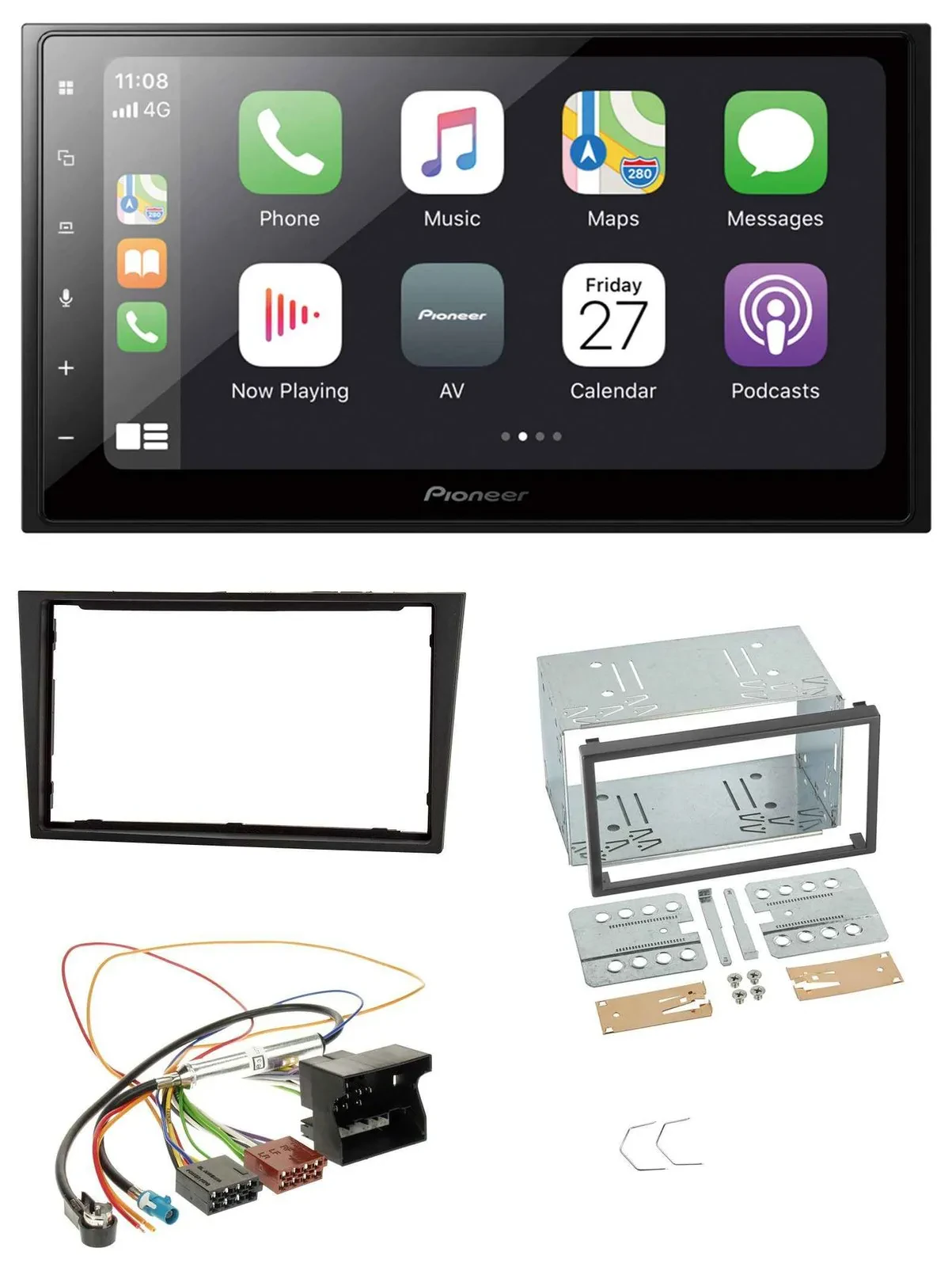 Автомагнитола Pioneer для Opel Corsa D 2-DIN Bluetooth DAB USB черный