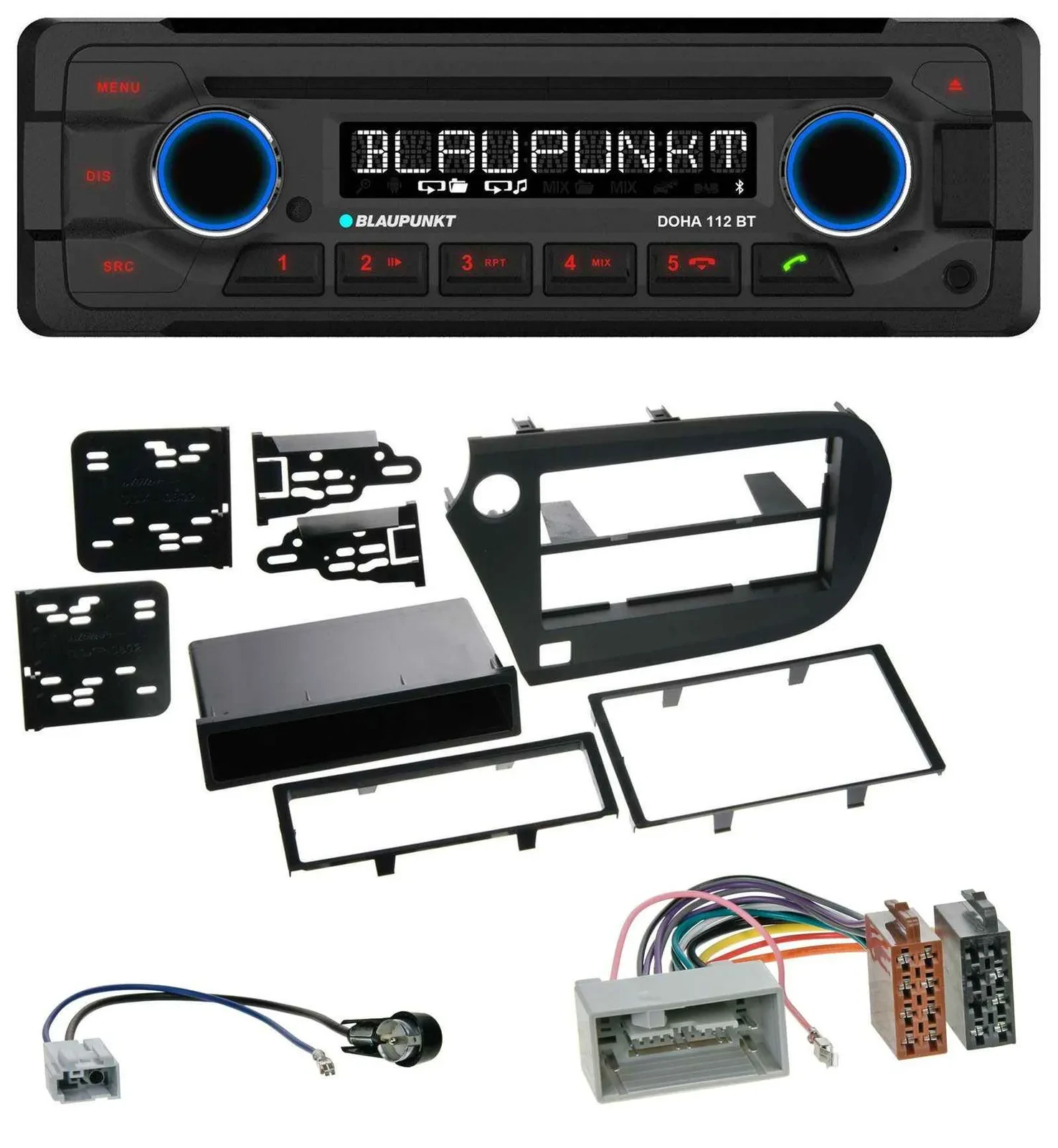 Blaupunkt AUX MP3 CD Bluetooth USB Autoradio für Honda Insight (ZE2, 2009-2013)