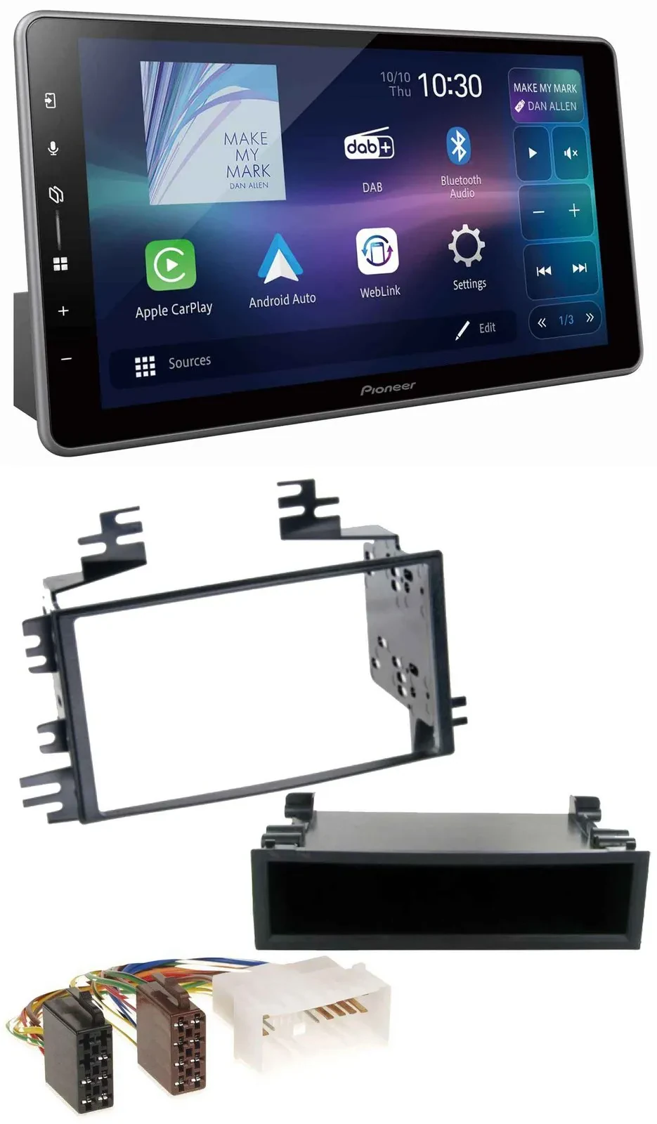 Pioneer Bluetooth USB DAB MP3 Autoradio für Kia Rio Hyundai Accent 2006-2011