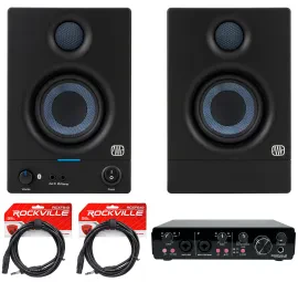 2 Presonus Eris 3.5BT 2nd Gen 3.5" Studio Monitors w/Bluetooth+2x2 USB Interface