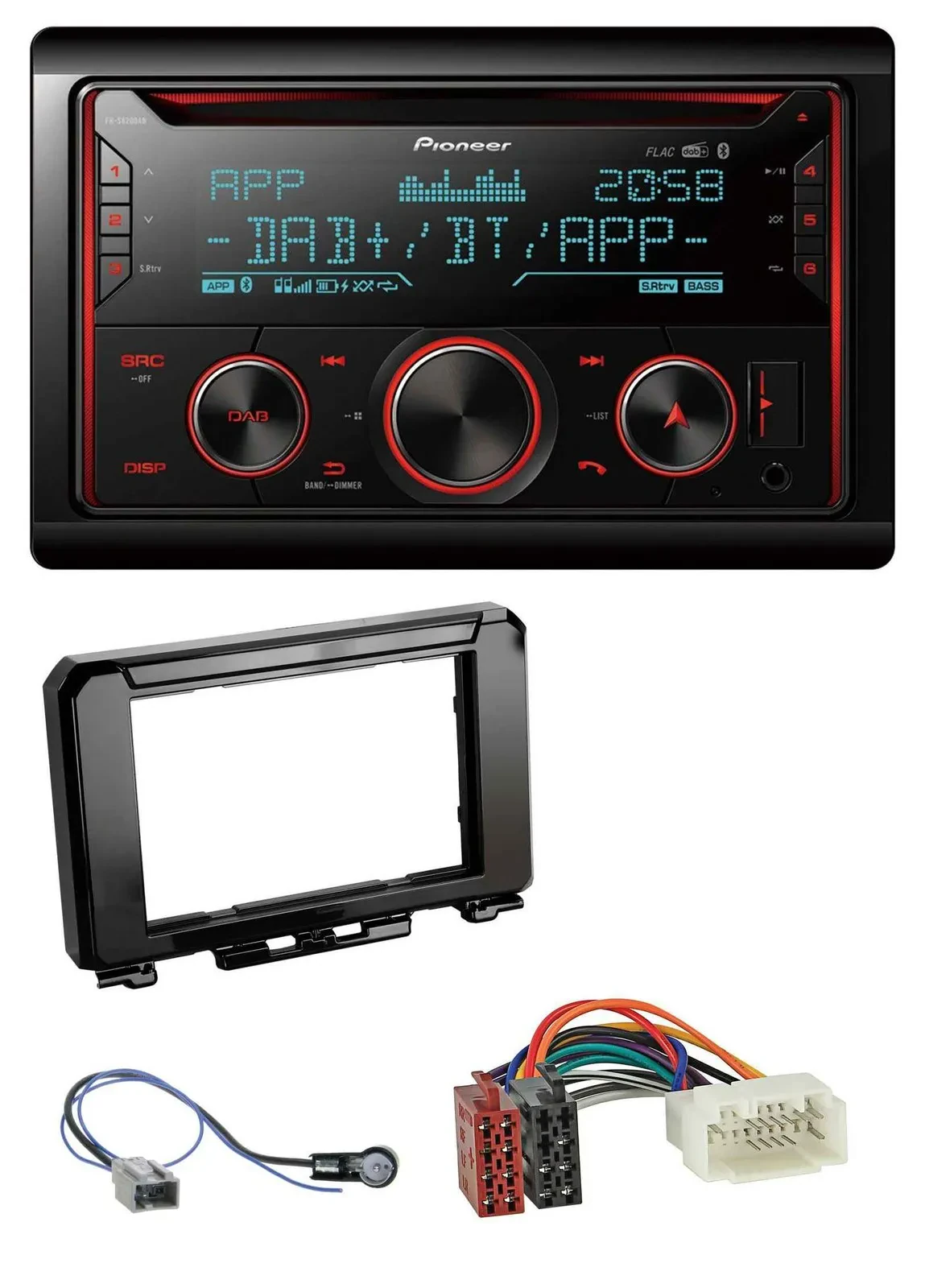 Автомагнитола Pioneer 2-DIN, DAB, Bluetooth, USB, CD, MP3 для Suzuki Jimny GJ (с 2018)