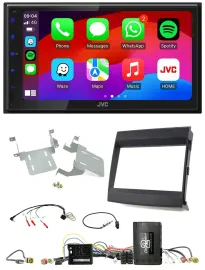 JVC Bluetooth USB Lenkrad 2DIN DAB Autoradio für Porsche Cayenne 11-16 Infoadapt