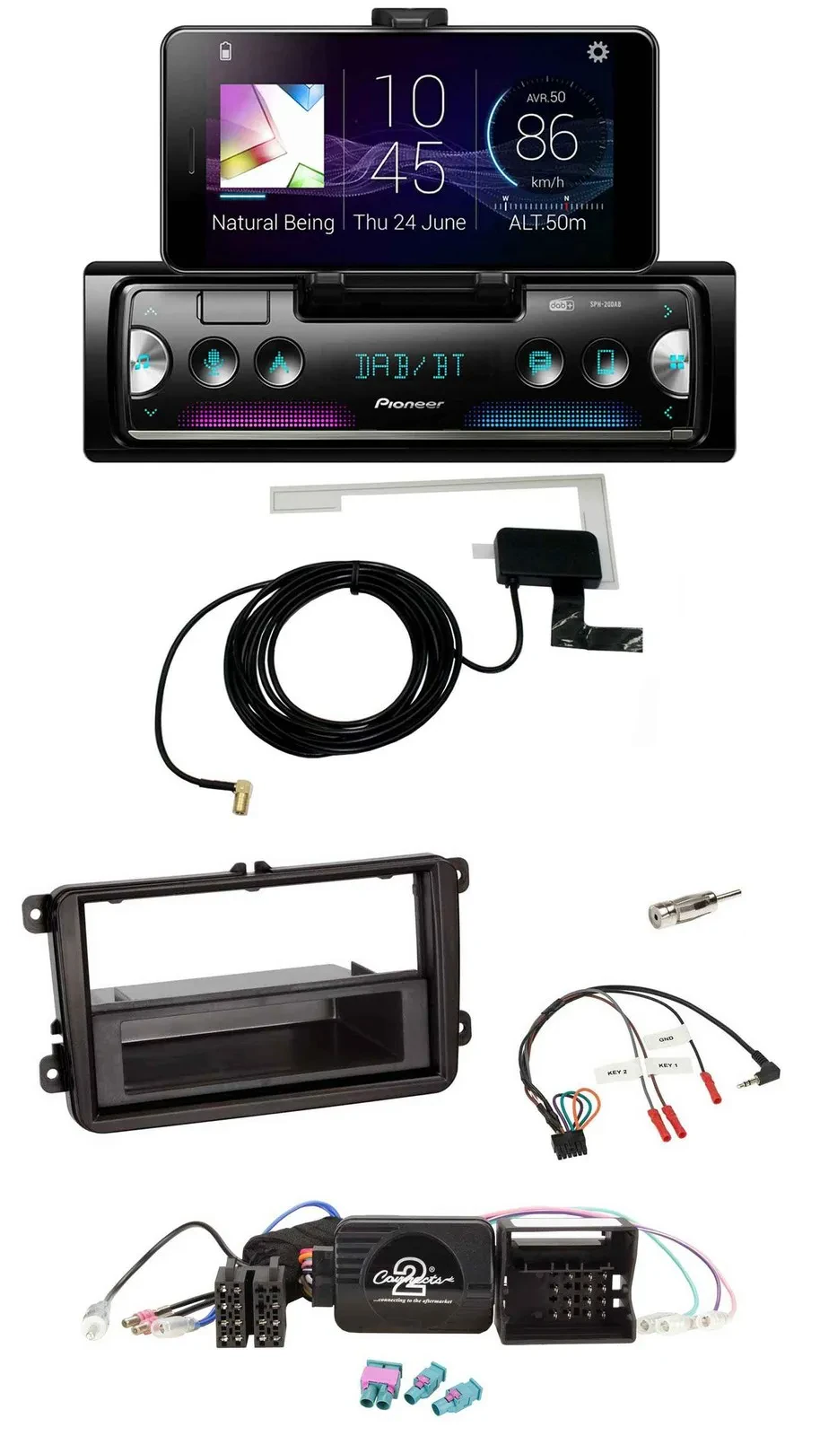 Pioneer DAB Bluetooth Lenkrad USB Autoradio für VW Amarok Beetle EOS Caddy Golf