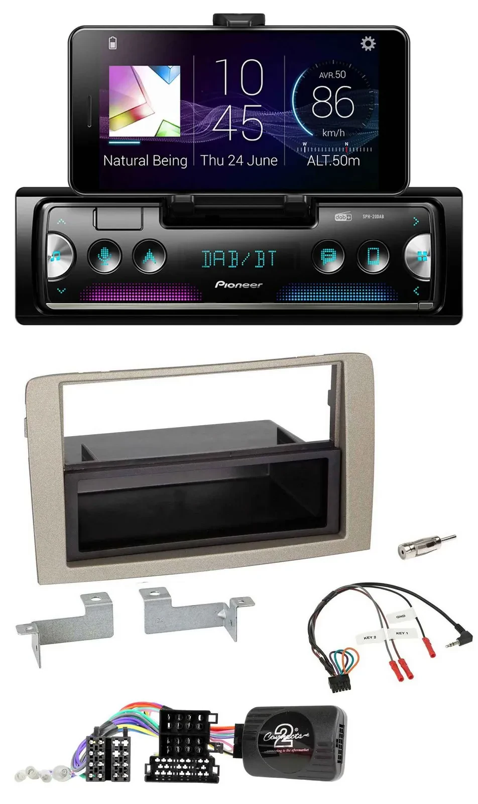 Pioneer USB Lenkrad Bluetooth DAB Autoradio für Lancia Musa 2004-2012