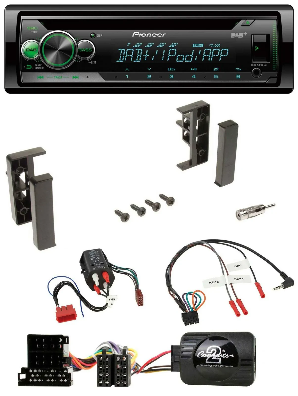 Pioneer USB MP3 DAB Lenkrad CD Autoradio für Audi A3 A4 A6 99-00 BOSE-Vollaktiv