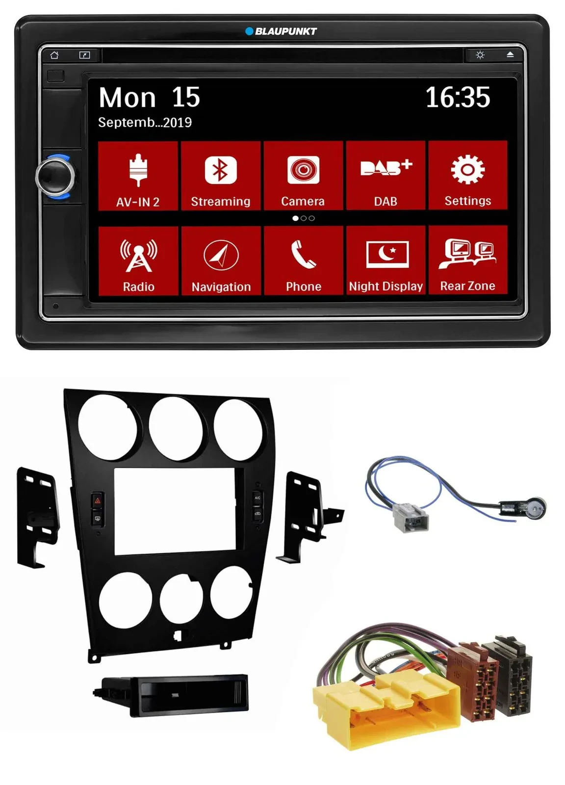 Blaupunkt Bluetooth DAB 2DIN USB DVD MP3 Autoradio für Mazda 6 (2006-2008)