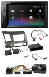Pioneer Bluetooth Lenkrad USB 2DIN DAB DVD Autoradio für Honda Civic 06-10 Hybri