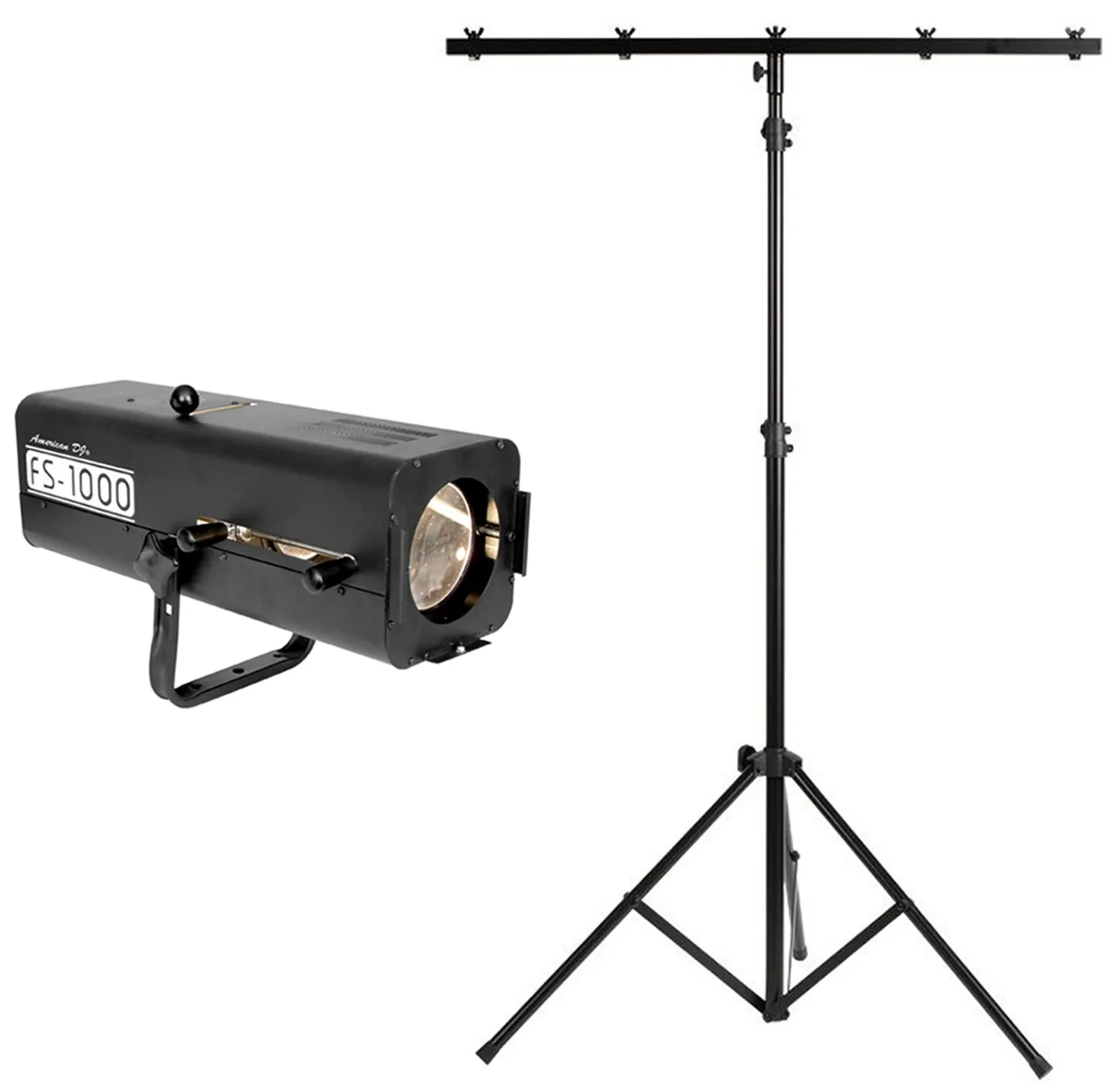 Следящий прожектор American DJ FS-1000 с галогенной лампой 575 W и стойкой освещения