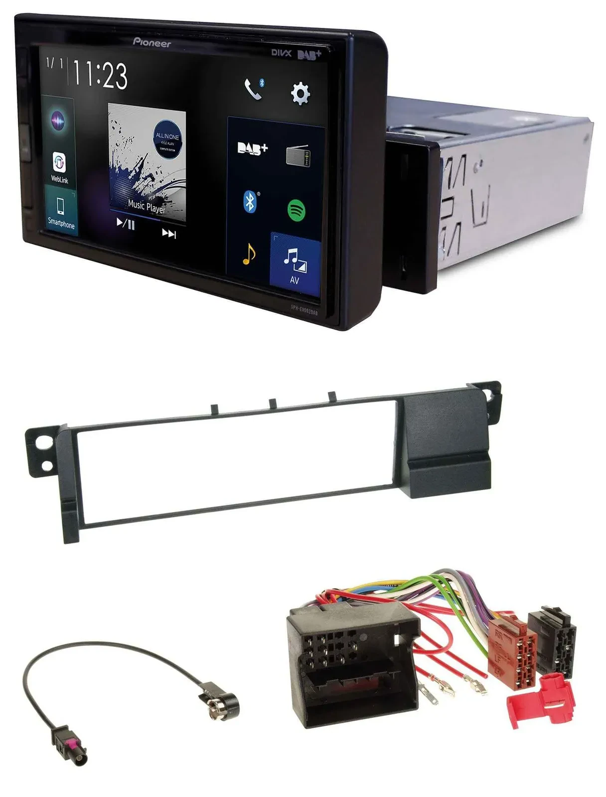 Pioneer DAB MP3 Bluetooth USB Autoradio für BMW 3er E46 (Quadlock)