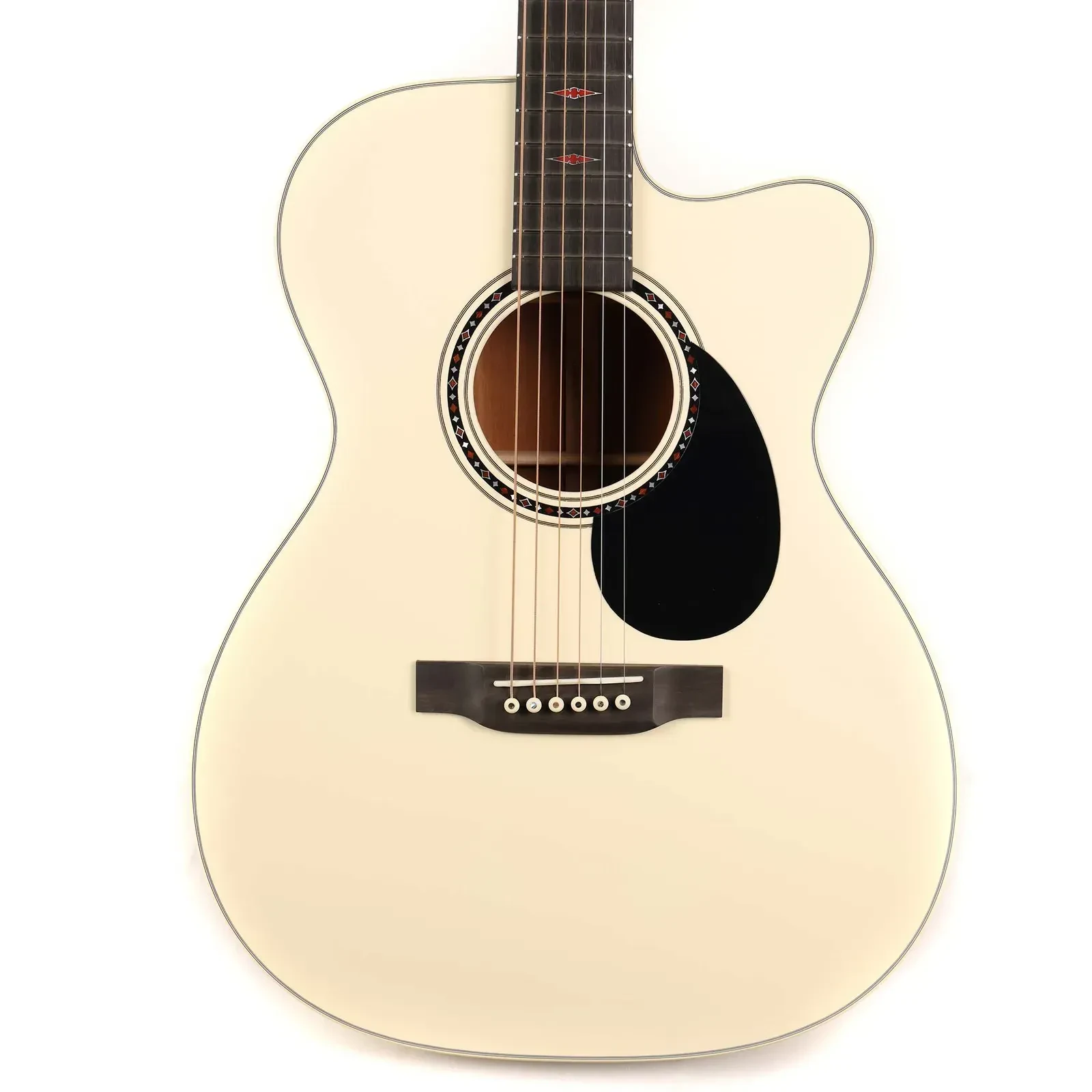 Акустическая гитара Martin Guitars Custom Shop OM 14-Fret NAMM 2025 Antique White 25.4" мензура 1-3/4" ширина порожка