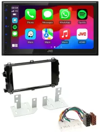 JVC Bluetooth USB MP3 2DIN DAB Autoradio für Toyota Auris (ab 2013)