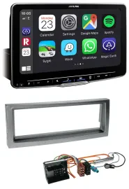 Alpine Bluetooth MP3 USB DAB Autoradio für Citroen C5 Peugeot 407 ab 04 grau-met