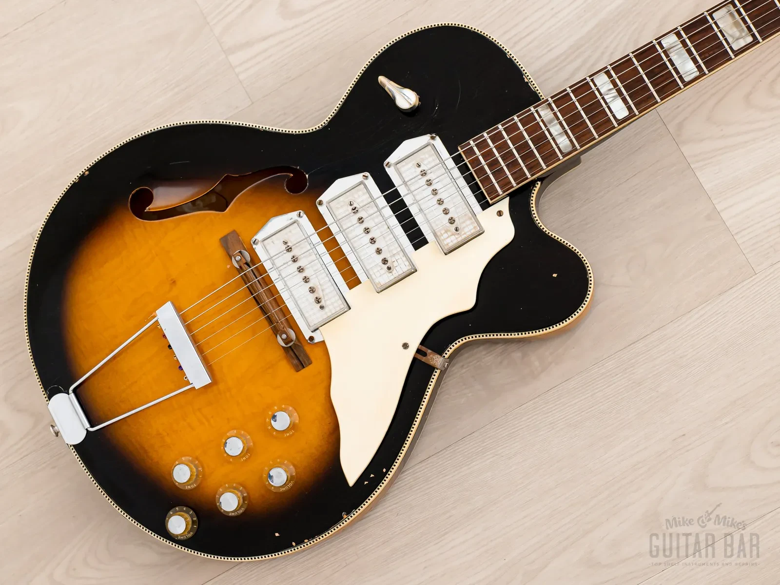 1960s Kay Swingmaster K763 Vintage Guitar w/ Kleenex Box Pickups, Case