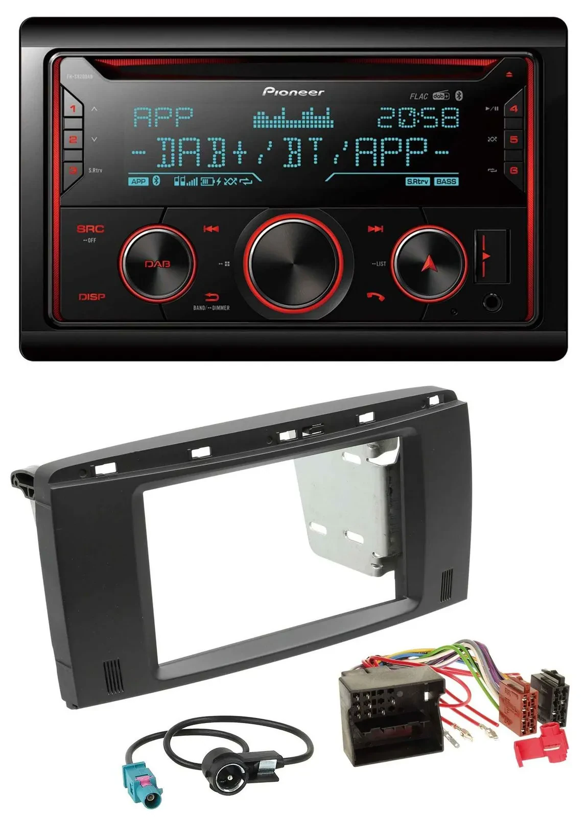 Автомагнитола для Mercedes R-Class (2006–2012) Pioneer 2DIN, DAB, Bluetooth, USB, CD, MP3