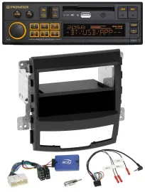 Автомагнитола для SsangYong Korando CK (2010–2013) Pioneer DAB, USB, Bluetooth, поддержка кнопок на руле