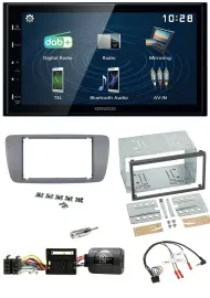 Автомагнитола Kenwood 2-DIN, Bluetooth, USB, DAB, для Seat Ibiza (с 2008), поддержка кнопок на руле