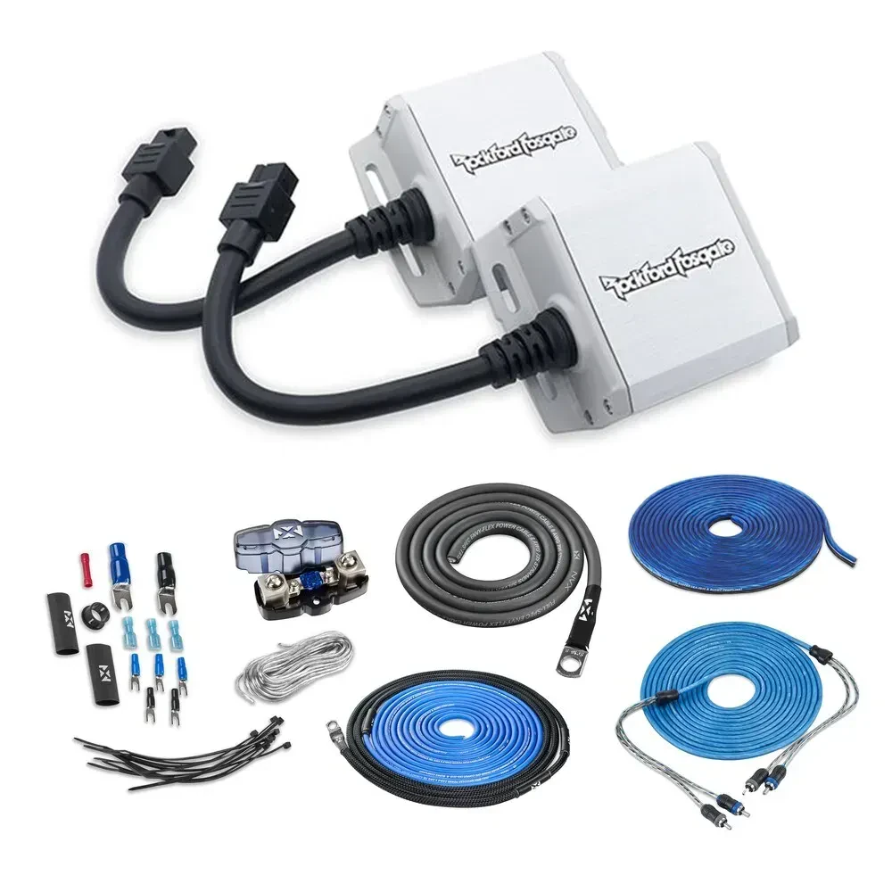 Усилитель мощности для автомобиля Rockford Fosgate PM100X1K 60W (набор) с комплектом проводки 8 AWG