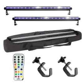 Chauvet DJ SlimStrip UV-18 IRC Ultraviolet Black Light Wash w Remote + Bags 2...