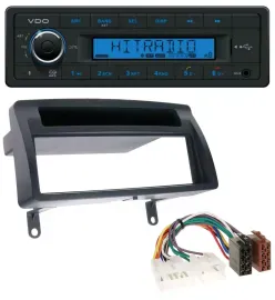 VDO AUX Bluetooth USB MP3 Autoradio für Toyota Corolla E12 2003-2008 dunkelgrau