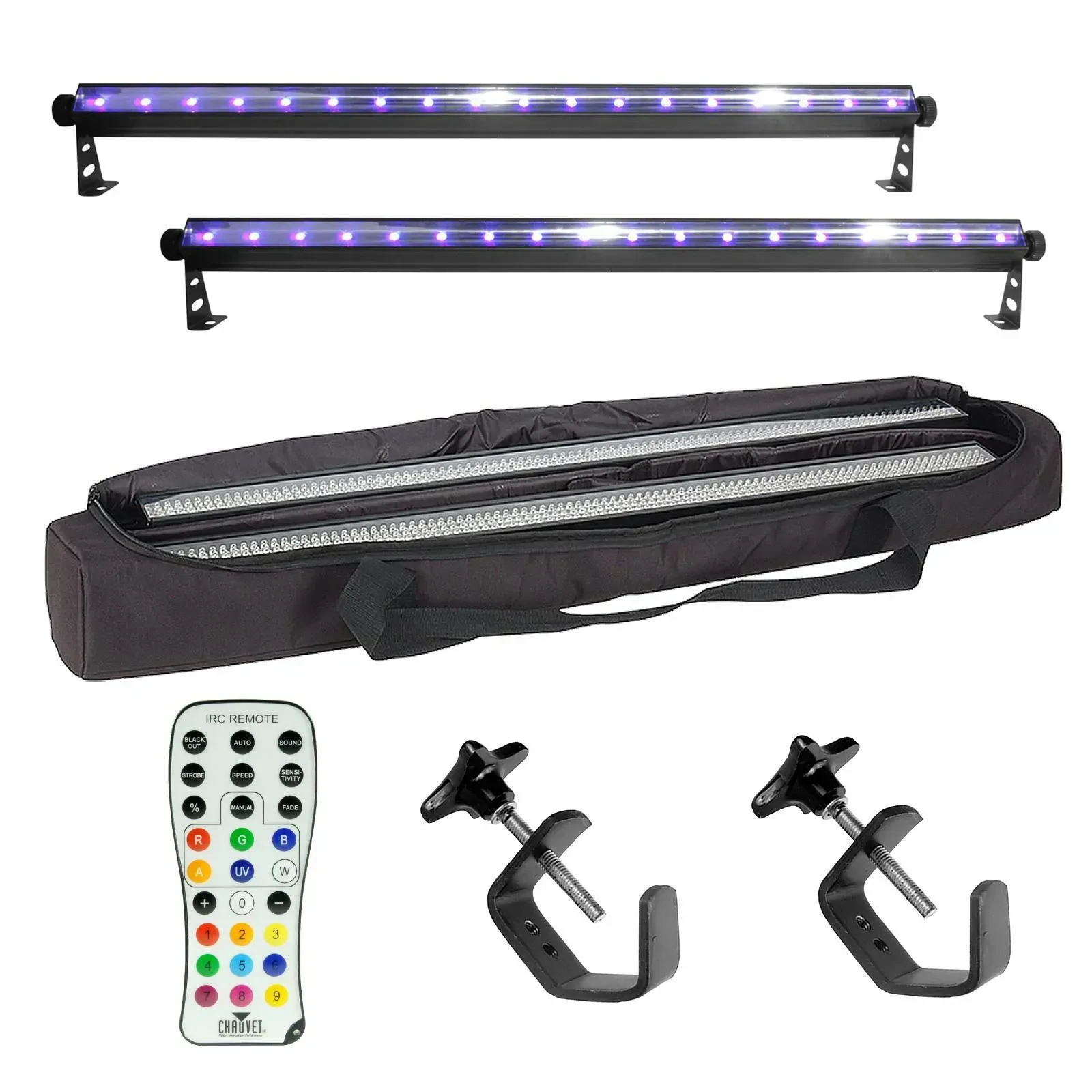 Ультрафиолетовый светильник Chauvet DJ SlimStrip UV-18 IRC с аксессуарами (пара)