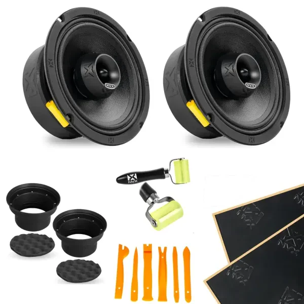 NVX 6.5" V-Series Pro Midrange Speakers with Installation Kit