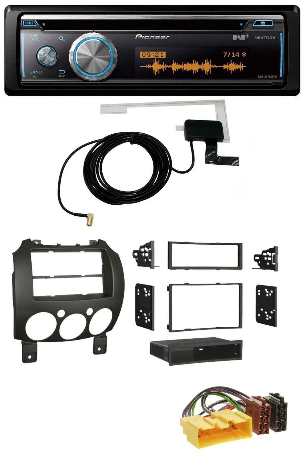 Автомагнитола Pioneer Bluetooth DAB MP3 USB CD для Mazda 2 (с 2007)