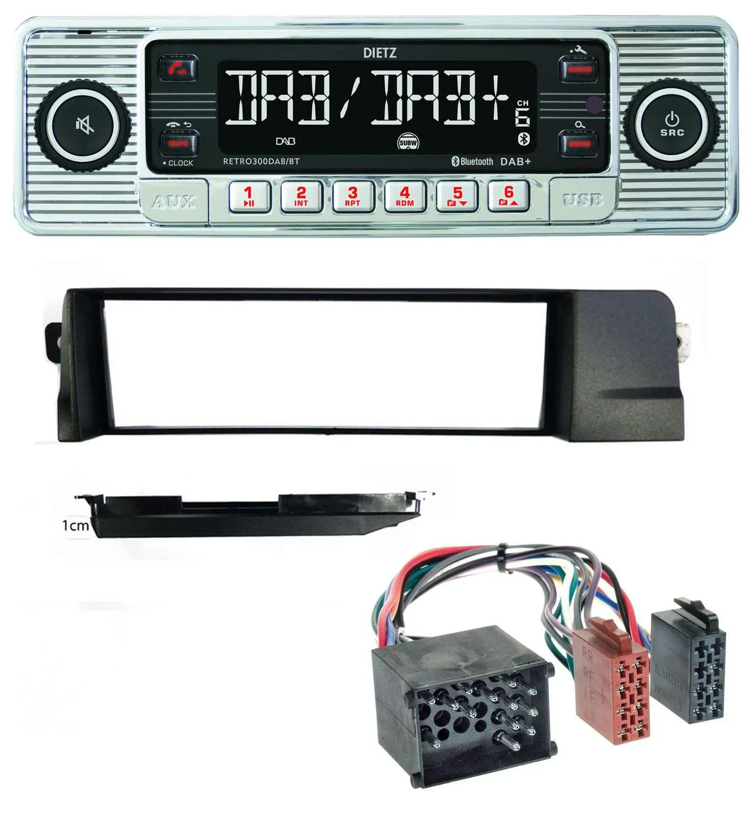 Dietz Bluetooth MP3 DAB USB Autoradio für BMW 3er E46 Profiversion Rundpin