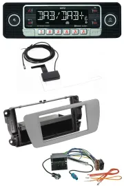 Dietz DAB Bluetooth USB MP3 Autoradio für Seat Ibiza (ab 08) - dublingrau