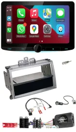 Kenwood Lenkrad USB DAB Bluetooth Autoradio für Hyundai i20 ISO 2009-2011 silber